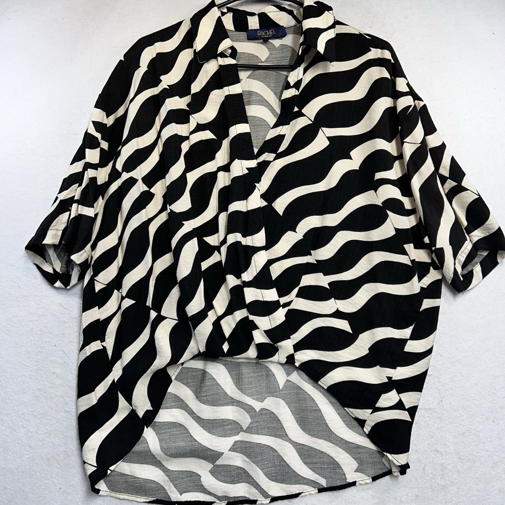 Rachel Roy Geometric Beach Vacation Cruise Resort Pullover Women's Top L